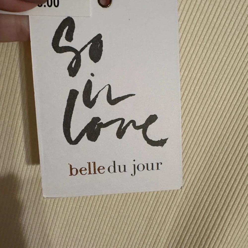 NWT  Belle Du Jour Ribbed Cream BODYSUIT  PLUS:  4X      #CL - Picture 6 of 8